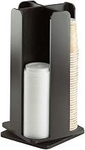 Cal Mil 378-96 Revolving Cup/Lid Organizer, 8" W x 8" D x 18.25" H, Black
