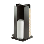 Cal Mil Revolving Cup/Lid Organizer by CAL-MIL – 8.00x8.00x18.25, Bamboo, Black, Model 378-96