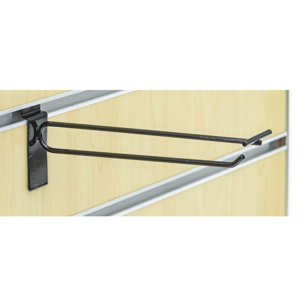 Slatwall Scanhook by Retail Resource – Metal, Black, Pack of 100, Model 1808