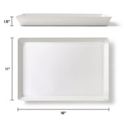 VITEVER Serving Trays, Plastic 16 x 11 Inch, White 4 Pack