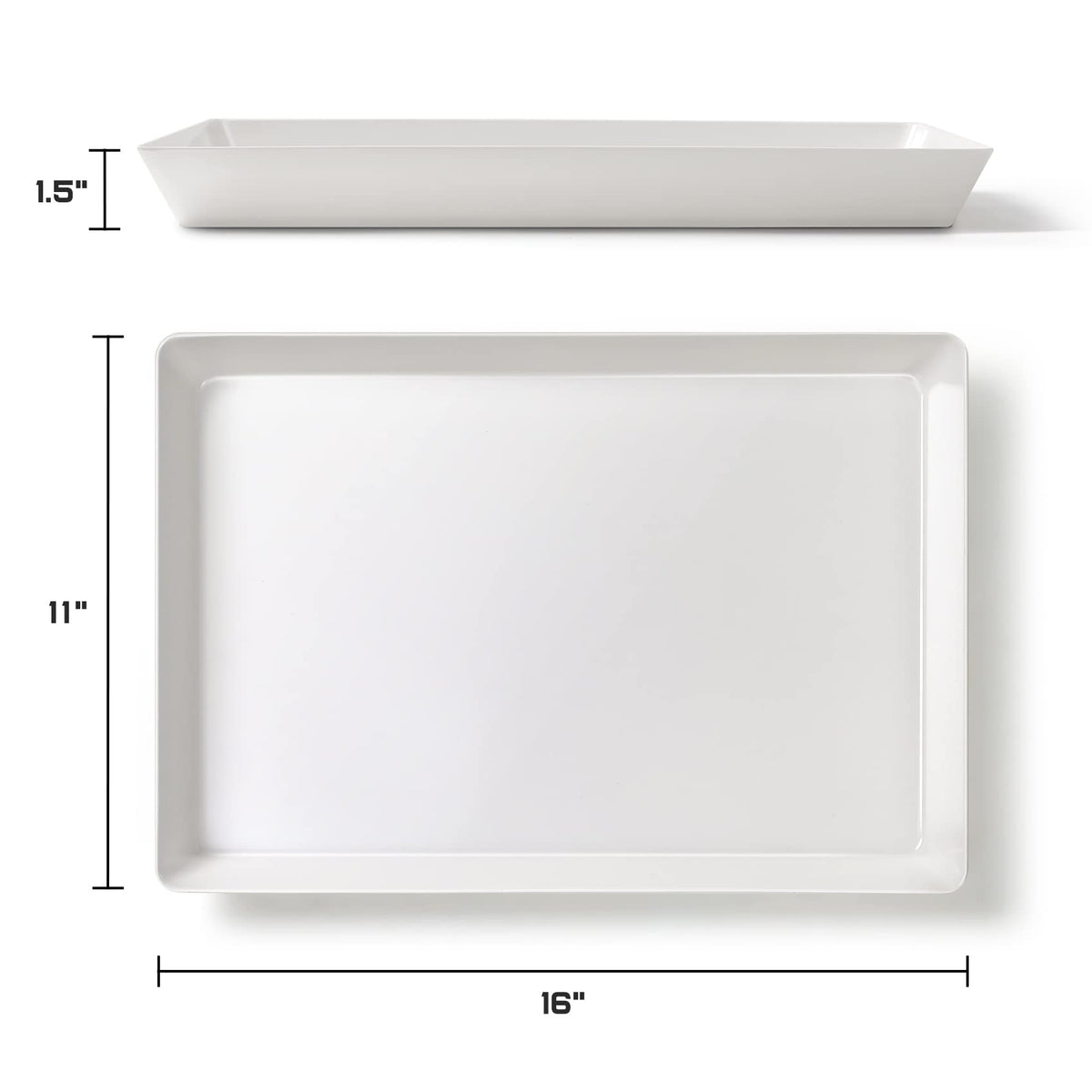 VITEVER Serving Trays, 6 Pack 16 x 11 Inch, White