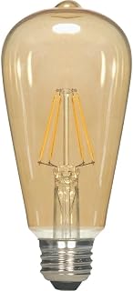 Satco 60W Equivalent Warm White ST19 Medium Base LED Amber Decorative Light Bulb - 1 Each