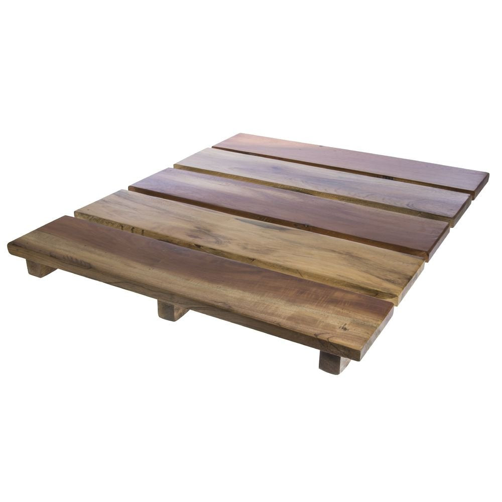 Wood Pallet Display Riser Rectangular - 30" L x 24" W x 2 1/2" H by HUBERT – Wood, Natural, Model 23688