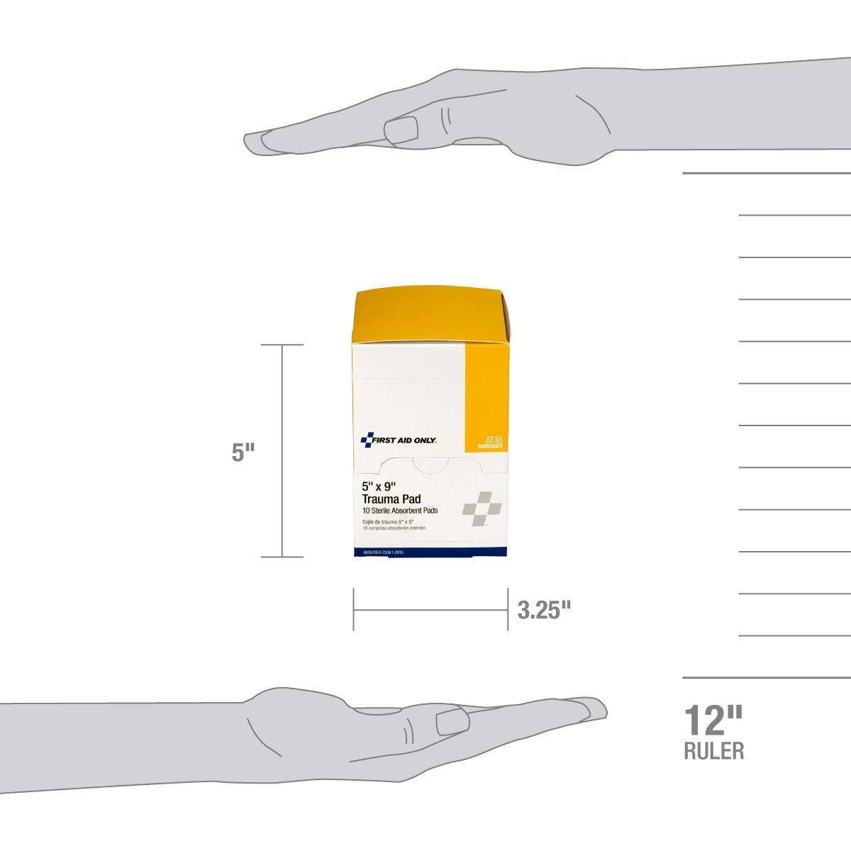 Trauma Pad by First Aid Only – 10 Count (Pack of 1), Other, Multi