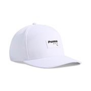 Puma New Age Men's Golf Hat by PUMA Golf – 97% Recycled Polyester, 3% Elastane, White Glow-puma Black, Model 02797601-One Size