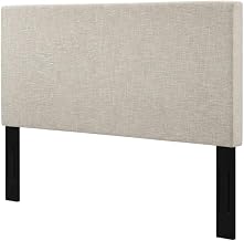 Furnifact Linen Fabric Full Queen Headboard Upholstered Design, Soft Texture, Durable Construction, Comfortable Support, Stylish Bedroom Accent
