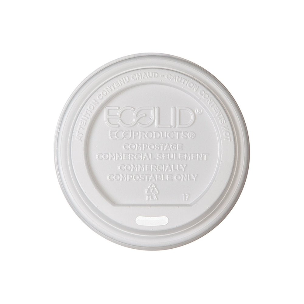 Ecolid Renewable/Compostable Hot Cup Lid Pla Fits 10-20 Oz Hot Cups 50/Pack 16 Packs/Carton Qty: by ECO PRODUCTS – 10-20 oz, 20.0 ounces, paper,PLA Paper, White, Pack of 800