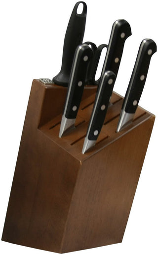 Pro2 7 Piece Cutlery Block Set by HENCKELS – Steel, Brown, Model 38431-000
