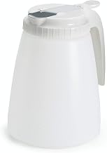 Tablecraft 48 Ounce Polyethylene White Top Dispenser - 6 Count