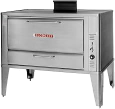 Large Gas Deck Oven For Baking & Roasting - One 966 Base Section With 19 Inch Black Adjustable Legs, Stainless Steel Draft Diverter Or Draft Hood And Large Crown Angle Trim -- 1 Each.
