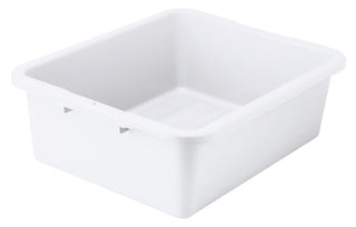 7" White Heavy-Duty Bus Box Dish Tub for Restaurants by Winco – 7", Plastic, White, Model PLW-7W