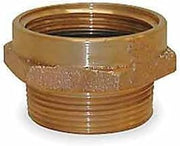 357-1521561, Fire Hose Female/Male Hose Nipple, 1-1/2" FNH X 1-1/2" MNPT, Brass