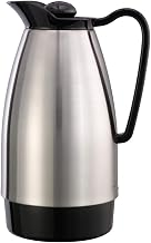 Service Ideas Brushed Stainless Steel w/Black Classic Carafe 1 liter (33.8 oz.)
