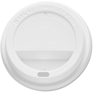 Solo TL38R2-0007 White Traveler Plastic Lid - For Solo Paper Hot Cups (Case of 1000) – Container Lid