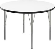 Correll Activity Tables with White and Black Finish A36-RND-36-14-09