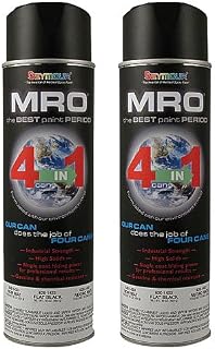 Flat Black MRO Industrial Enamel Spray Paint ~ Seymour 620-1433 ~ 20 Oz Cans ~ Qty (2)