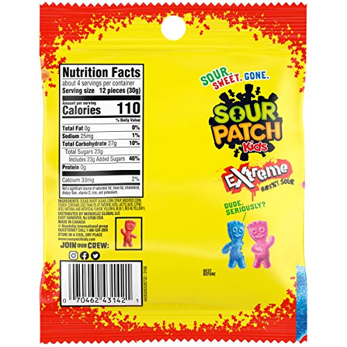 Sour Patch Kids ASSORTED / 4 Ounce (Pack of 1) / 1 Sour Candy