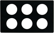 HUBERT Cold Bar Tiles with Bain Marie Cut Outs Black Melamine - 21" L x 12 3/4" W