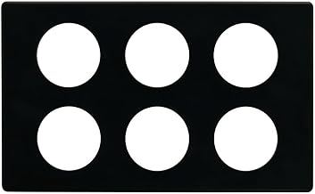 HUBERT Cold Bar Tiles with Bain Marie Cut Outs Black Melamine - 21" L x 12 3/4" W