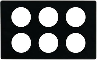 HUBERT Cold Bar Tiles with Bain Marie Cut Outs Black Melamine - 21" L x 12 3/4" W