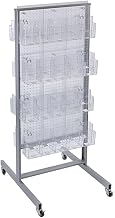 Azar Displays 700670-CLR 2-Sided Wheeled Brochure Display