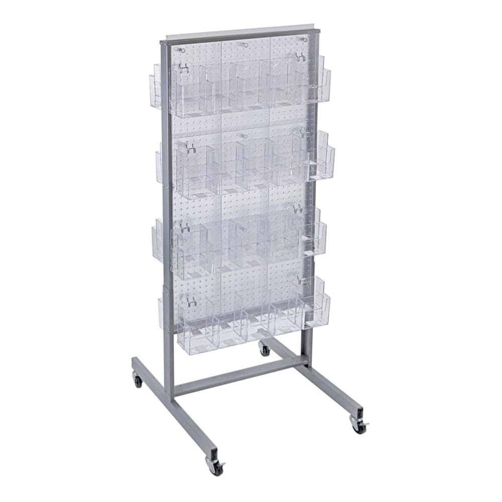 2-Sided Wheeled Brochure Display by Azar Displays – High Impact Styrene, Clear, Model 700670-CLR