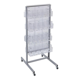 2-Sided Wheeled Brochure Display by Azar Displays – High Impact Styrene, Clear, Model 700670-CLR