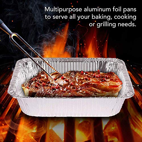 Stock Your Home 10 Pack / Silver / Without Lids Disposable Cookware