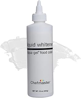 Chefmaster Liquid Whitener Liqua-Gel Food Coloring | Brighter Whites & Pastels | Professional-Grade Dye | Icing, Frosting, Candy Apples | 16 oz