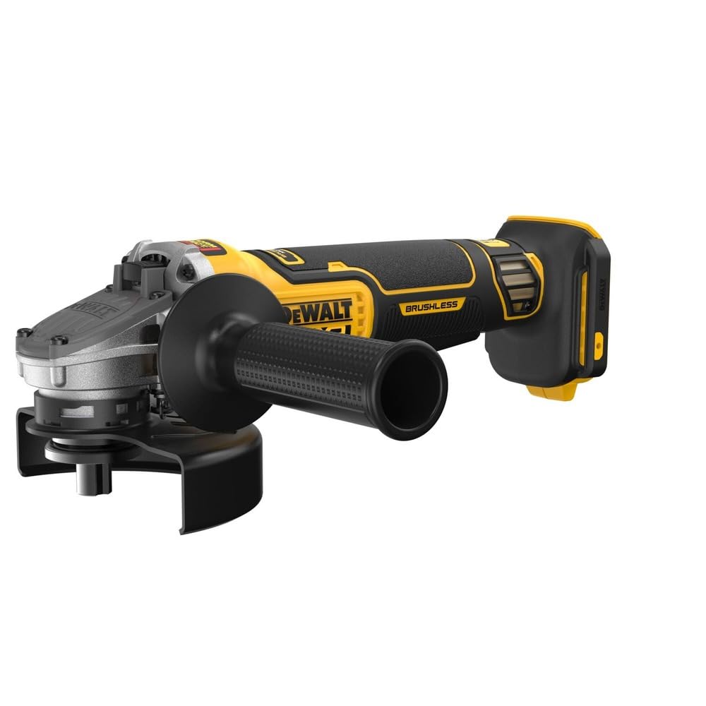 20V MAX* XR Brushless Cordless 4-1/2-5 in. Angle Grinder (Tool Only) () by DEWALT – Standard, Metal, Black, Yellow, Model DCG410B