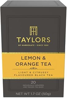 Taylors of Harrogate Lemon & Orange Black Tea Bags, 20ct (Pack of 1)