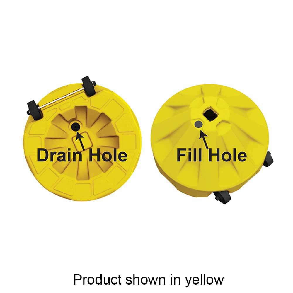 Roll-A-Post Portable Sign Post with 60" Power Post Plastic Signpost by Plasticade – Plastic, Yellow