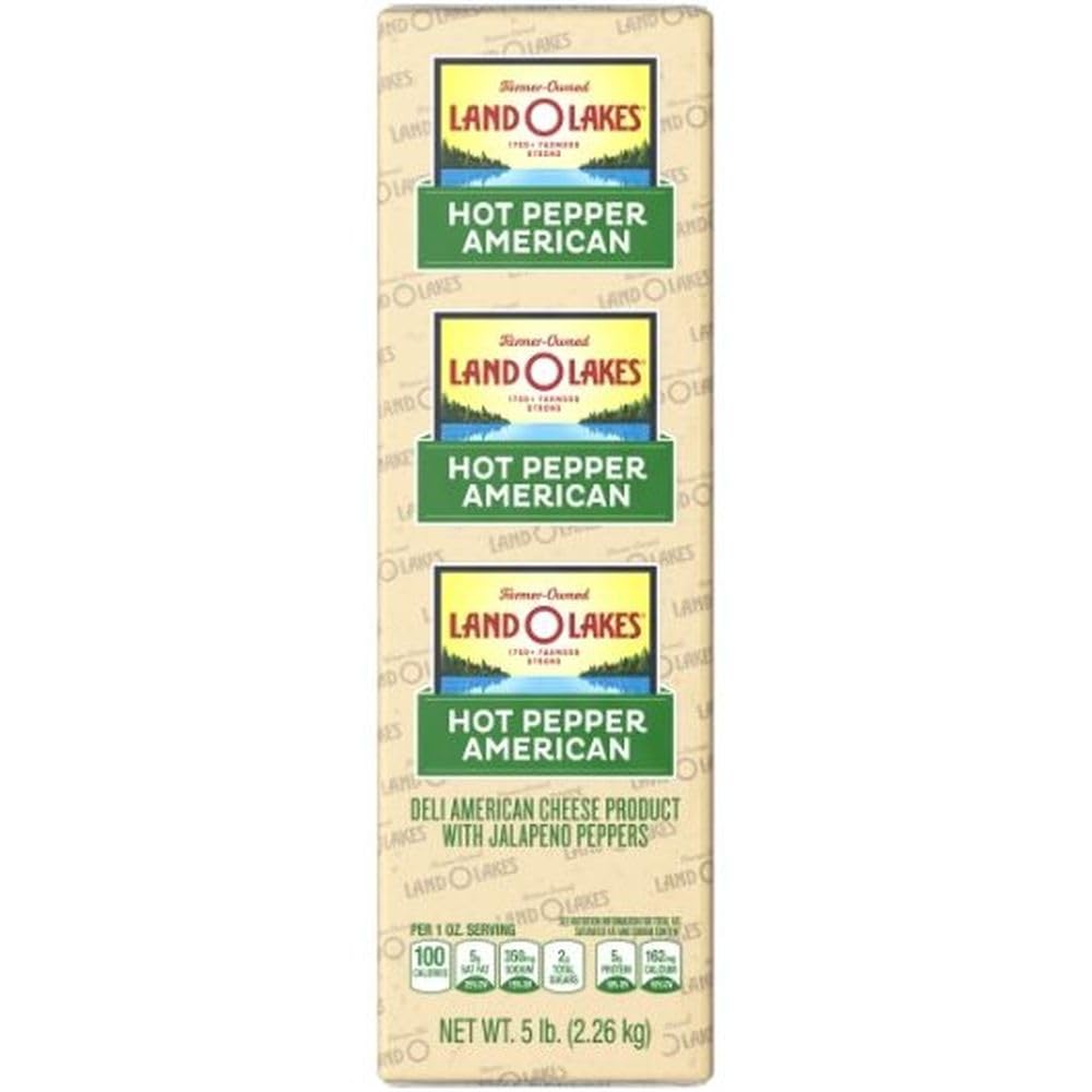 Hot Pepper Deli American Cheese Product by Land O Lakes – Large, Pack of 2