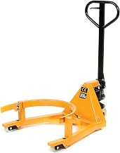 Global Industrial Portable Hydraulic Drum Jack, Steel, 800 Lb. Cap., Yellow
