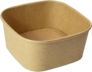 PacknWood 210PCAR650PPK 21 oz 5.1 x 5.1 x 2.5 in. Square Kraft Meal Box - 300 Piece