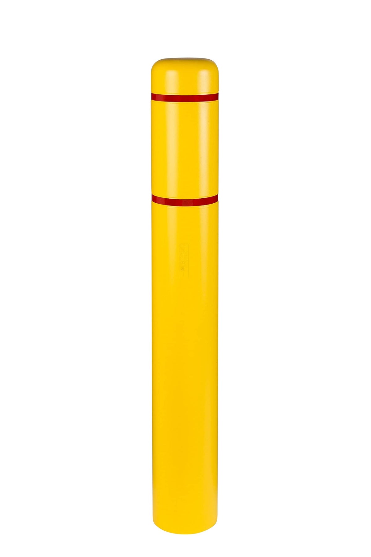 d 7" x 52" Bollard Cover Yellow - High Visibility- (Yellow red Tape) by Innoplast – 7\"x52\", HDPE or LDPE, Yellow red tape, Model BC752YR