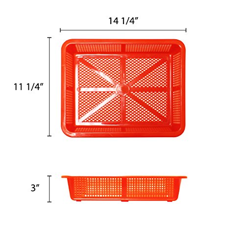 Thunder Group 380mm / Red / Flat Open Storage Bins