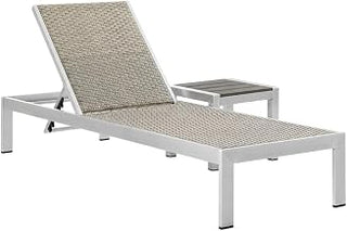Gray 2-Piece Outdoor Patio Set, Weather-Resistant Material, Lounge Chairs, Comfortable Seating, Modern Design for Garden and Backyard