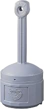 Justrite Cease-Fire Cigarette Butt Receptacle - 16-1/2" Dia.X38-1/2"H - 4-Gallon Capacity - Gray