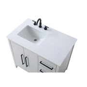 Grey Millie Bathroom Vanity by by Elegant Lighting – Solid wood and MDF, Gray, Model VF29336GR