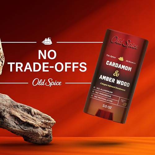 Old Spice Cardamom + Amber Wood / 3 Ounce (Pack of 1) / 1 Deodorant