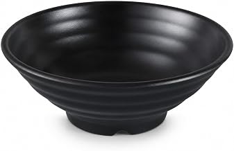 Yanco BP-3019 Black Pearl-2 Bowl, 48oz Capacity, 9" Diameter, 3.5" Height, Melamine, Black Color with Matting Finish, Pack of 24