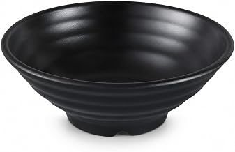 Yanco BP-3017 Black Pearl-2 Bowl, 16oz Capacity, 7" Diameter, 2.75" Height, Melamine, Black Color with Matting Finish, Pack of 24