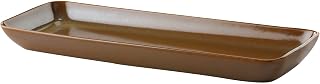 G.E.T. 14 1/6" x 5 1/2" Rectangular Corona Porcelain Platter (Set of 12)