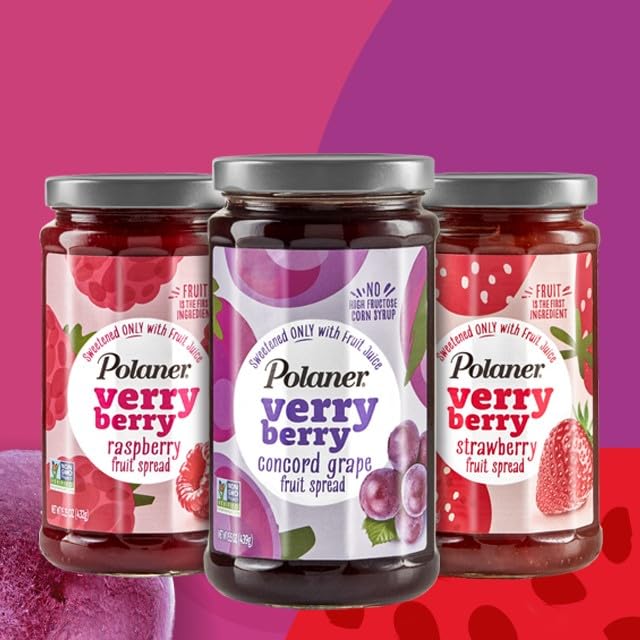 Verry Berry Fruit Spread by Polaner – 15.25 ounces, Strawberry, Model 1168068