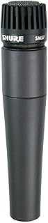 Shure SM57 Pro XLR Dynamic Instrument Microphone | Cardioid dynamic mic for studio and live instruments, drums, percussion and amp miking; recording-ready