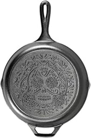 Lodge Pre-Seasoned Cast Iron Skillet, Sugar Skull, 10.25 Inches
