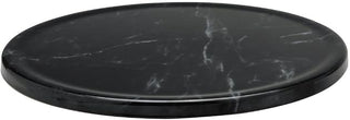 Delfin Serving Disk Round Dark Marble-Look Melamine - - 9" Dia x 3/4 H