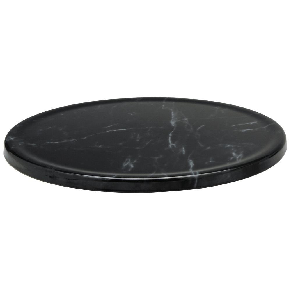 Delfin Serving Disk Round Dark Marble-Look Melamine - - 9" Dia x 3/4 H by DELFIN DESIGN & MFG – Medium, Melamine, Dark Marble, Model FSRD-9-M10