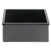 Serving Bowl Rectangular Black Plastic Melamine - 7"L x 6 3/8"W x 3"H by HUBERT – 7.0 liters, Melamine, Black, Model M2365-BLACK